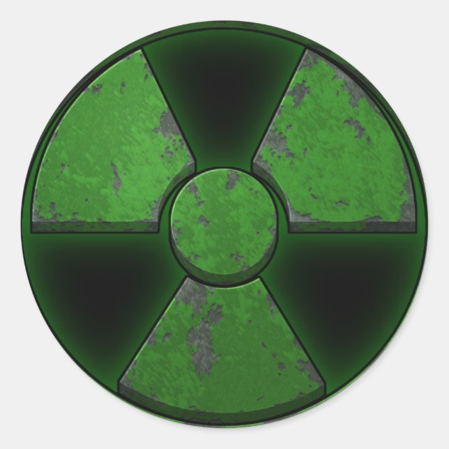 Green Nuke Runder Aufkleber (Vorderseite)