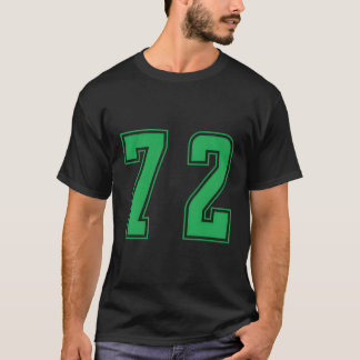 Green Number 72 Team Junior Sports T-Shirt