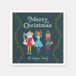 Green Nutcracker Ballet Weihnachten Serviette