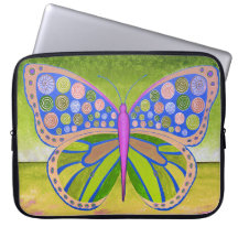 Green Ocean Butterfly Laptop-Sieb