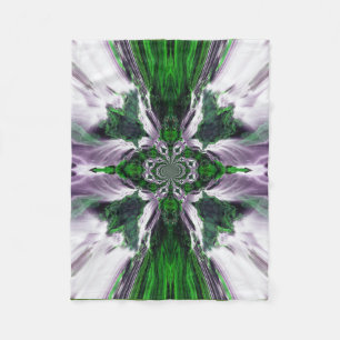 Green Ocean Cascade Fleece Baby Blanket