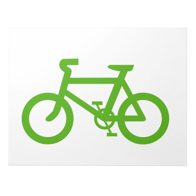Green Öko Bicycle Notizblock (Vorderseite)