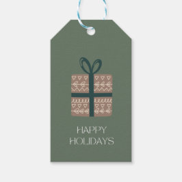 Green Olive Sage Spielend Weihnachten Geschenkanhänger