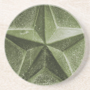 GREEN/OLIVE STAR COASTER GETRÄNKEUNTERSETZER
