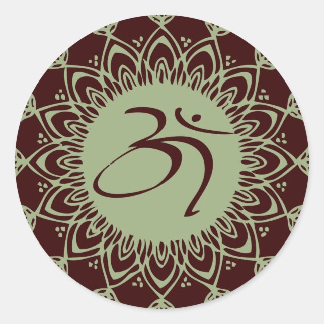 Green OM Bio Planet Stickers (Vorderseite)