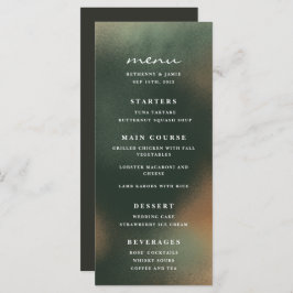 Green Ombre Boho Minimalistisch Wedding Menu