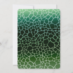 Green Ombre Giraffe Print Baby Dusche Einladung