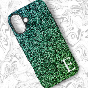 Green Ombre Girly Printed Glitzer Stilvoll Niedlic iPhone 16 Plus Hülle