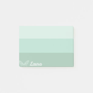 Green Ombre Strip Butterfly Personalisiert Post-it Klebezettel