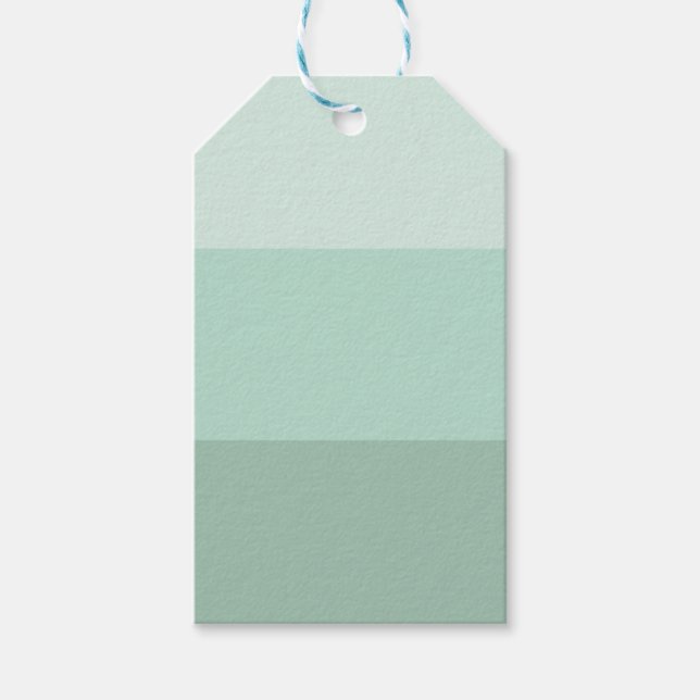 Green Ombre Striping Geschenkanhänger (Vorderseite)