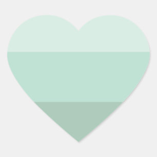 Green Ombre Striping Herz-Aufkleber
