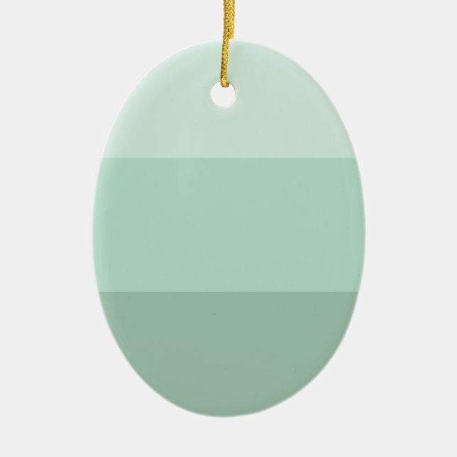 Green Ombre Striping Keramik Ornament (Vorne)