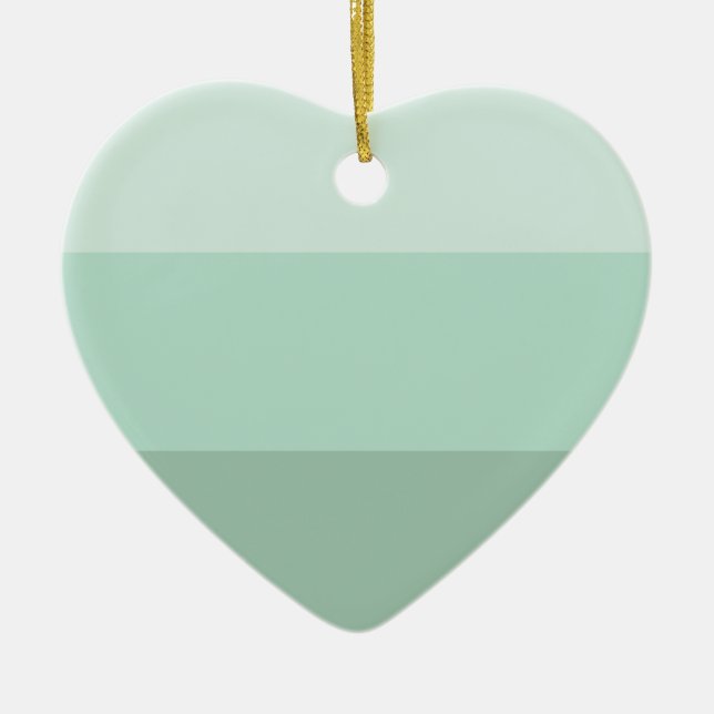 Green Ombre Striping Keramik Ornament (Vorne)