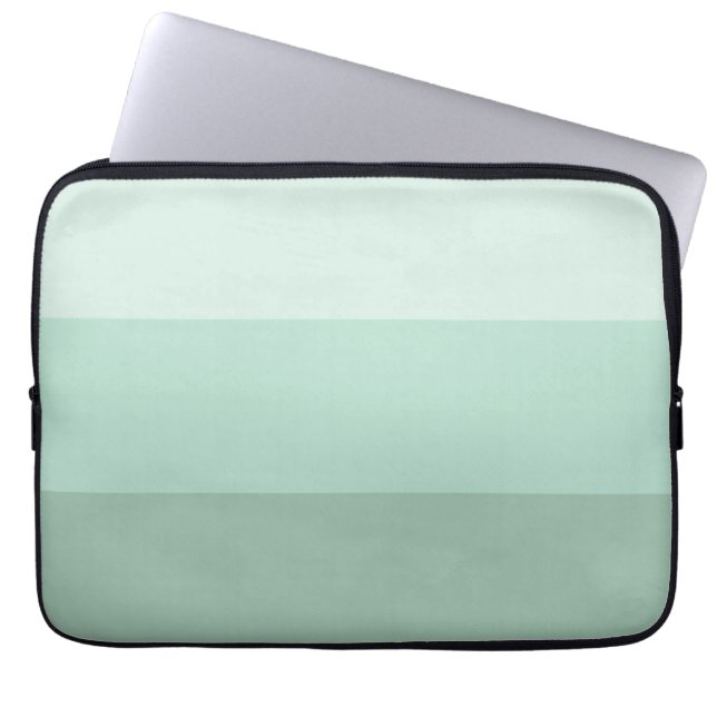 Green Ombre Striping Laptopschutzhülle (Vorderseite)