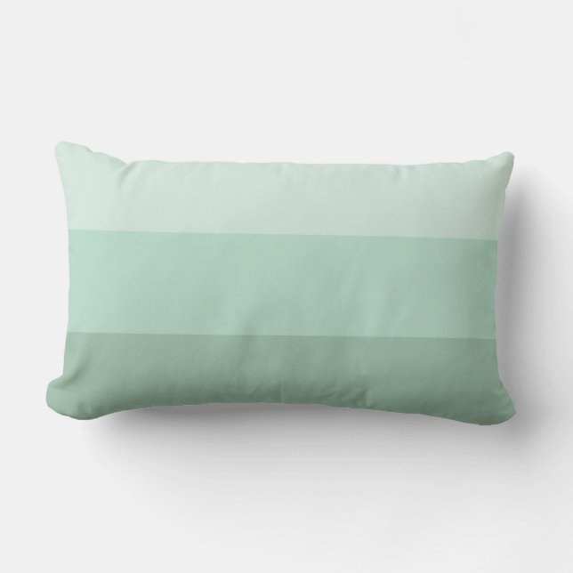Green Ombre Striping Lendenkissen (Vorderseite)