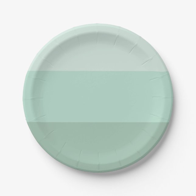 Green Ombre Striping Pappteller (Vorderseite)