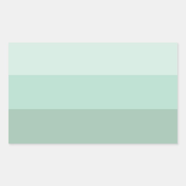 Green Ombre Striping Rechteckiger Aufkleber (Vorderseite)