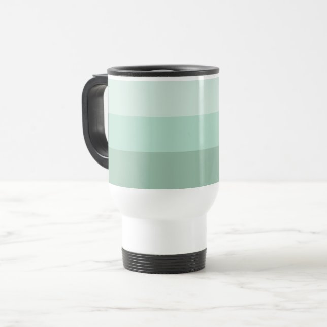 Green Ombre Striping Reisebecher (Vorderseite Links)