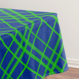 Green on Blue Tartan Kariertes Muster Tischdecke
