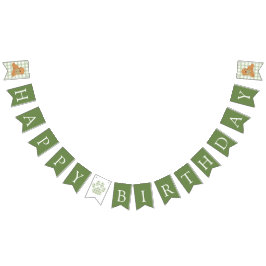 Green One Golden Year Goldendoodle Birthday Wimpelkette