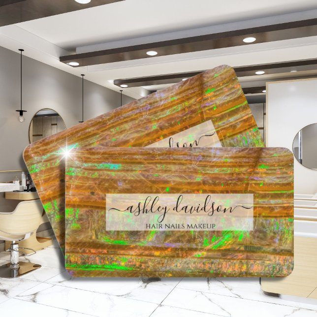 Green Opal Rock Layer Visitenkarten Visitenkarte (Von Creator hochgeladen)