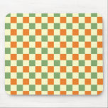 Green Orange Brown Checkered Gingham Pattern Mousepad<br><div class="desc">Green Orange Brown Checkered Gingham Pattern</div>