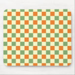 Green Orange Brown Checkered Gingham Pattern Mousepad<br><div class="desc">Green Orange Brown Checkered Gingham Pattern</div>