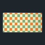 Green Orange Brown Checkered Gingham Pattern Schreibtischunterlage<br><div class="desc">Green Orange Brown Checkered Gingham Pattern</div>