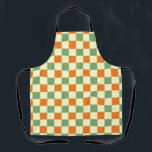 Green Orange Brown Checkered Gingham Pattern Schürze<br><div class="desc">Green Orange Brown Checkered Gingham Pattern</div>