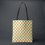Green Orange Brown Checkered Gingham Pattern Tasche<br><div class="desc">Green Orange Brown Checkered Gingham Pattern</div>