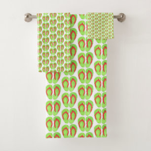 Green Orange Flip Flop Sandales Beach House Été