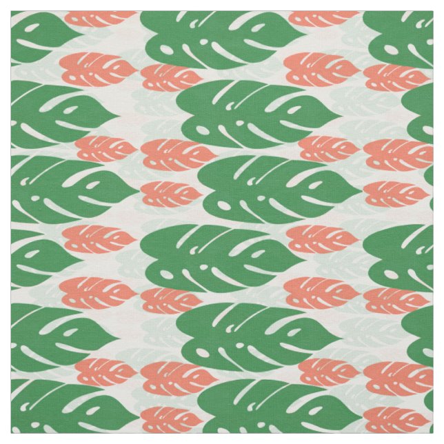 Green Orange Leaf Muster Stoff (Muster)