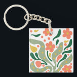 Green & Orange Modern Abstract Floral Schlüsselanhänger<br><div class="desc">Green & Orange Modern Abstract Floral is a stylish and eye-catching design featuring fresh green tones combined with vibrant orange floral elements. The modern abstract style creates a unique artistic look that feels both elegant and contemporary. Perfect for adding a touch of creativity and nature-inspired beauty to everyday products, home...</div>