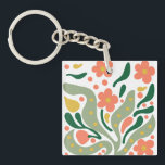 Green & Orange Modern Abstract Floral Schlüsselanhänger<br><div class="desc">Green & Orange Modern Abstract Floral is a stylish and eye-catching design featuring fresh green tones combined with vibrant orange floral elements. The modern abstract style creates a unique artistic look that feels both elegant and contemporary. Perfect for adding a touch of creativity and nature-inspired beauty to everyday products, home...</div>