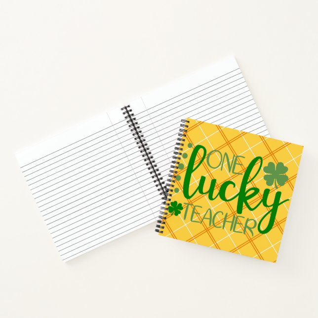 GREEN ORANGE YELLOW ONE LUCKY LEHRER NOTIZBUCH (Innenseite)