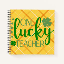 GREEN ORANGE YELLOW ONE LUCKY LEHRER NOTIZBUCH