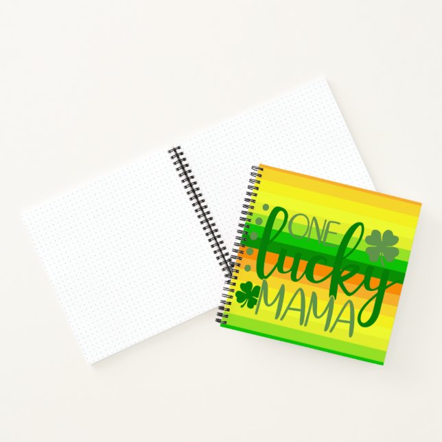 GREEN ORANGE YELLOW ONE LUCKY MAMA NOTIZBUCH (Innenseite)