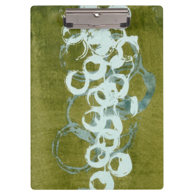 Green Orbs I Klemmbrett (Vorderseite)