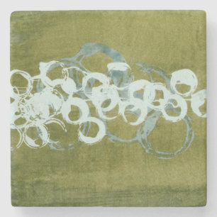 Green Orbs I Steinuntersetzer