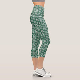 Green Orbs of Interference Capri Leggings