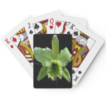 Green Orchid Playing Cards