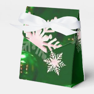 Green Ornamente und Schneeflocken Muster Gefälligk Geschenkschachtel