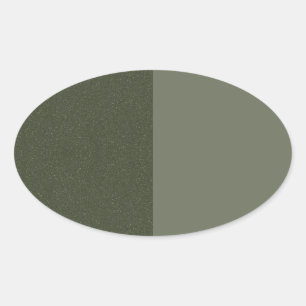 Green Oval Aufkleber mit zwei Tonen Moos - individ