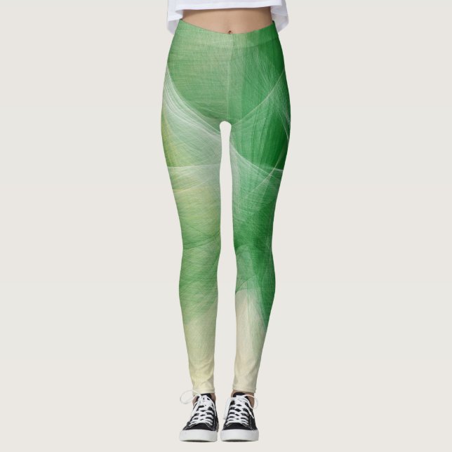 Green Paint Spritzer Leggings (Vorderseite)
