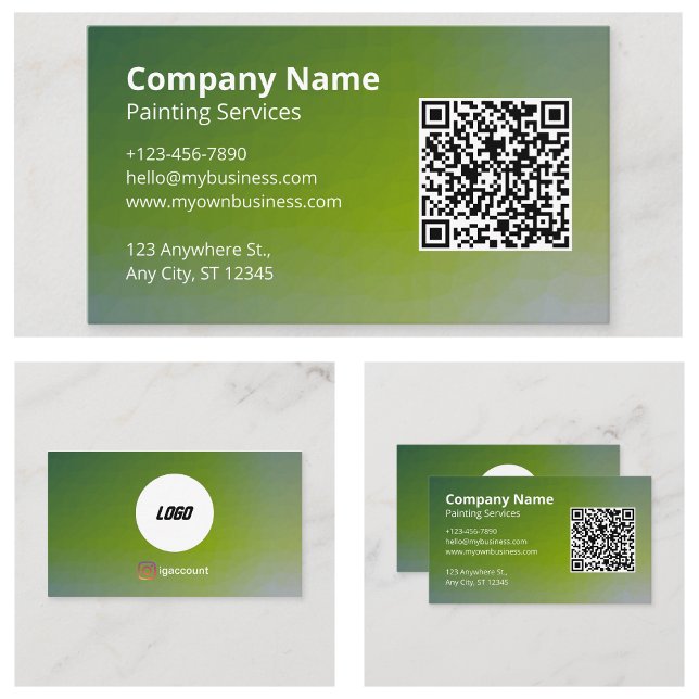 Green Painter Visitenkarte (Green Painter Business Cards)