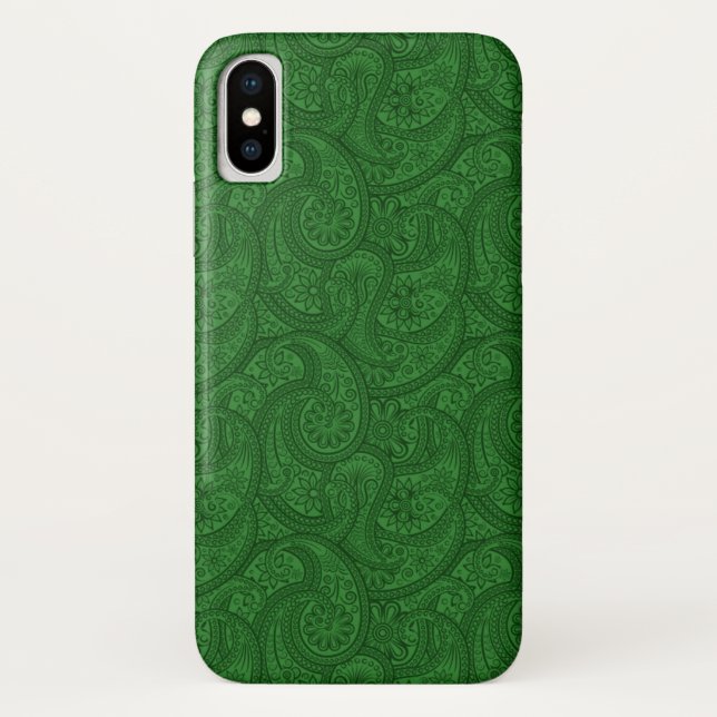 Green Paisley Case-Mate iPhone Hülle (Rückseite)