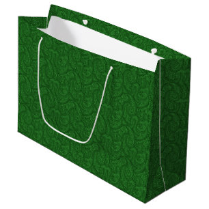 Green Paisley Große Geschenktüte