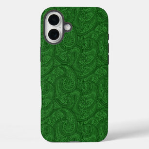 Green Paisley iPhone 16 Plus Hülle