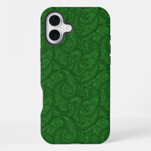 Green Paisley iPhone 16 Plus Hülle