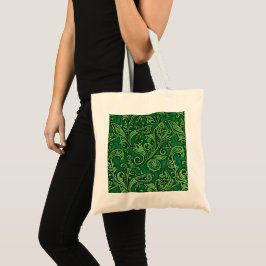 Green Paisley Ivy: Tragetasche